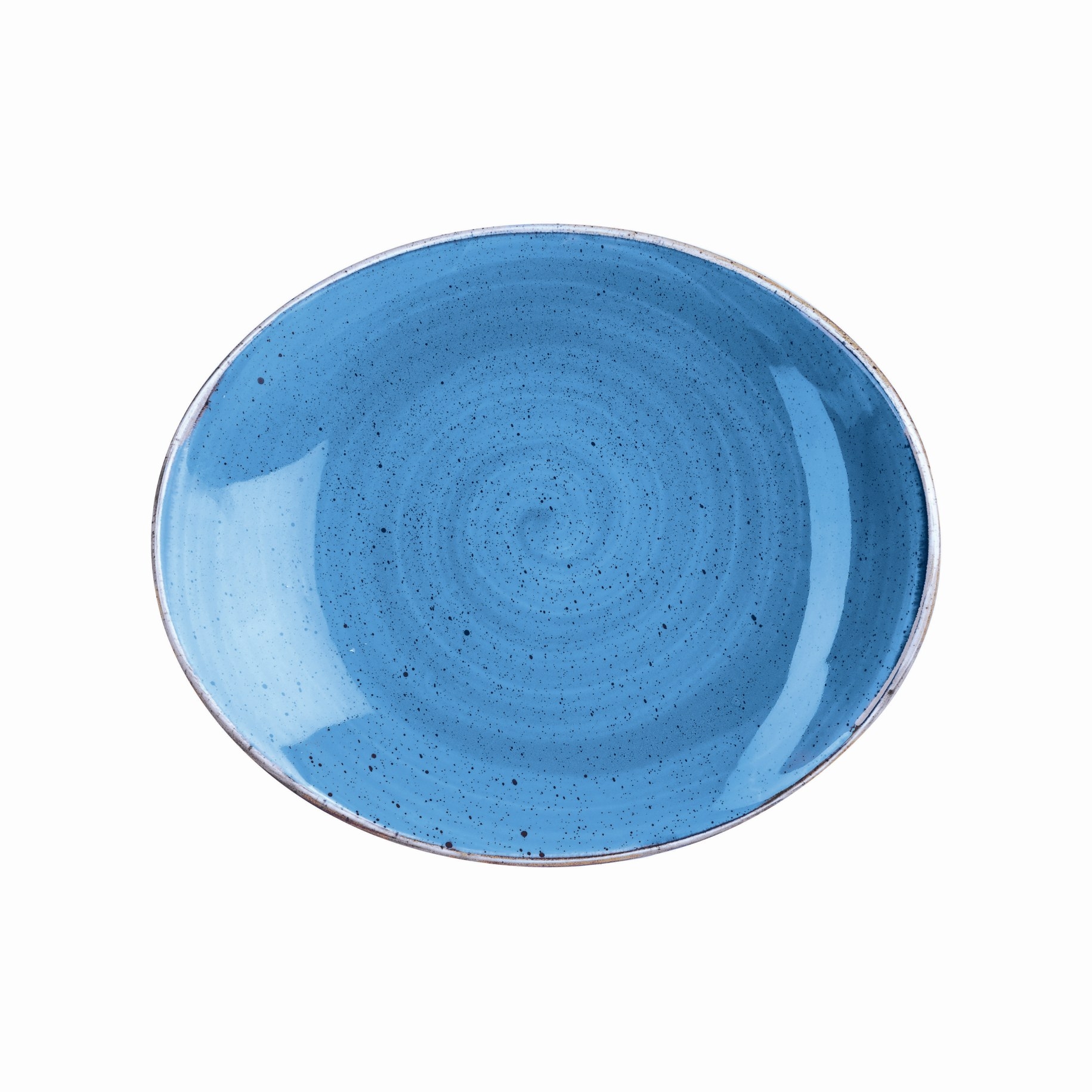 Teller oval flach 19.2cm Cornflower Blue