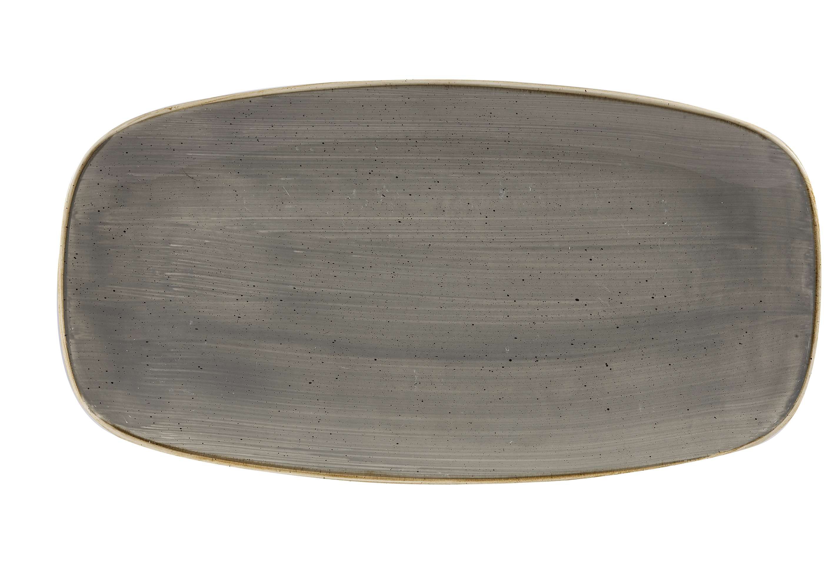 Teller flach eckig 29.8 X 15.3 cm, Peppercorn Grey