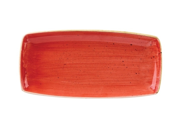 Teller eckig 29.5 X 15 cm, Berry Red