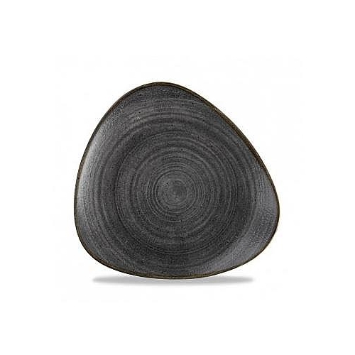 Teller flach Triangel Ø 22.9 cm, Raw Black