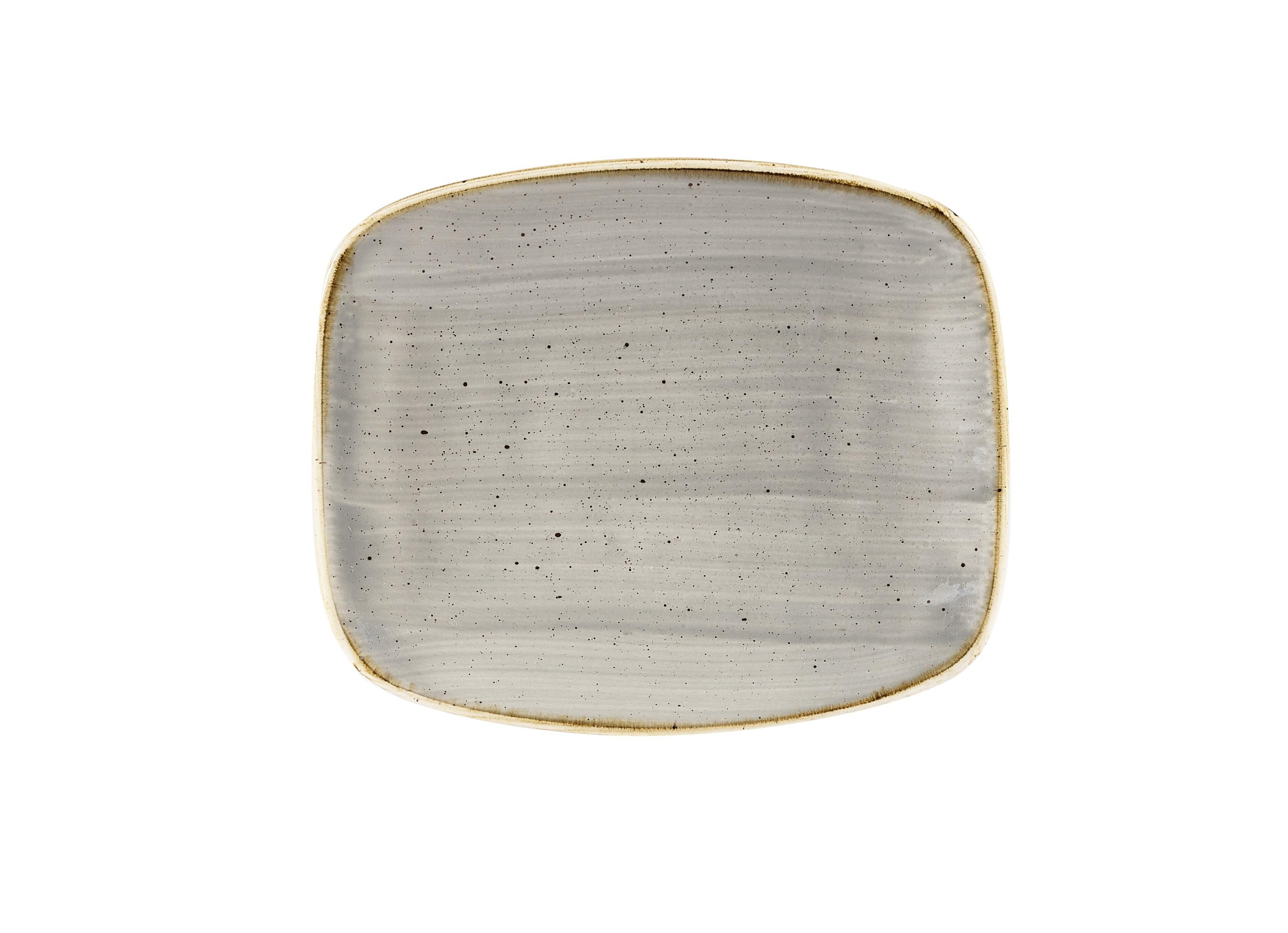 Teller flach eckig 23.7 X 15.7 cm, Peppercorn Grey