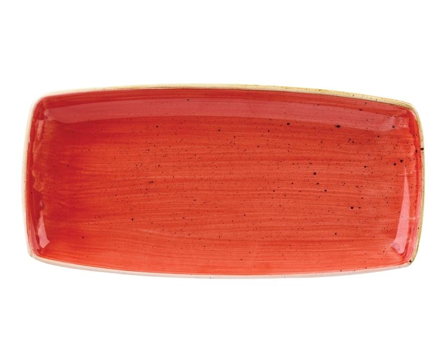 Teller eckig 35 X 18.5 cm, Berry Red