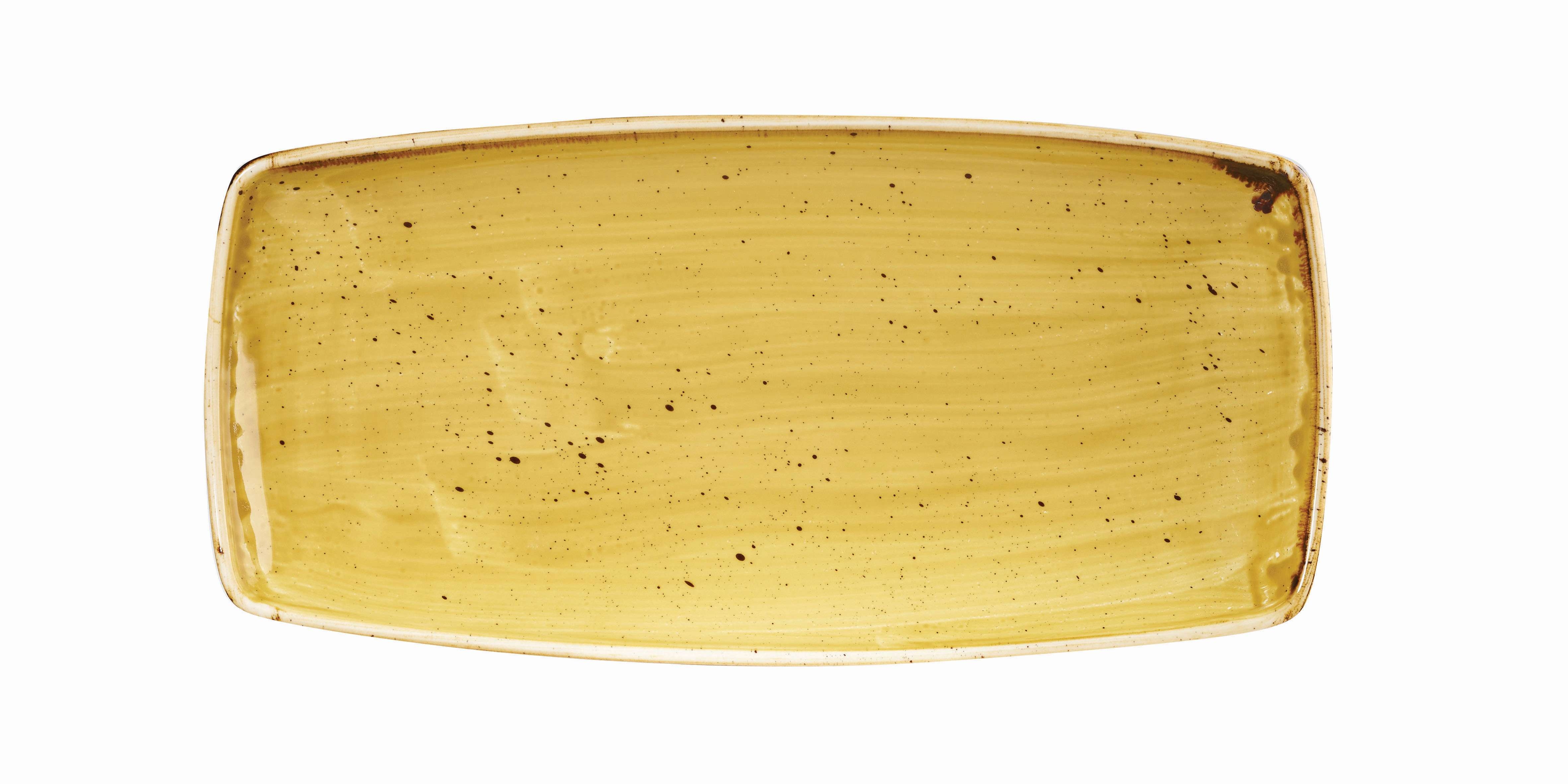 Teller eckig 29.5 X 15 cm, Mustard Seed Yellow