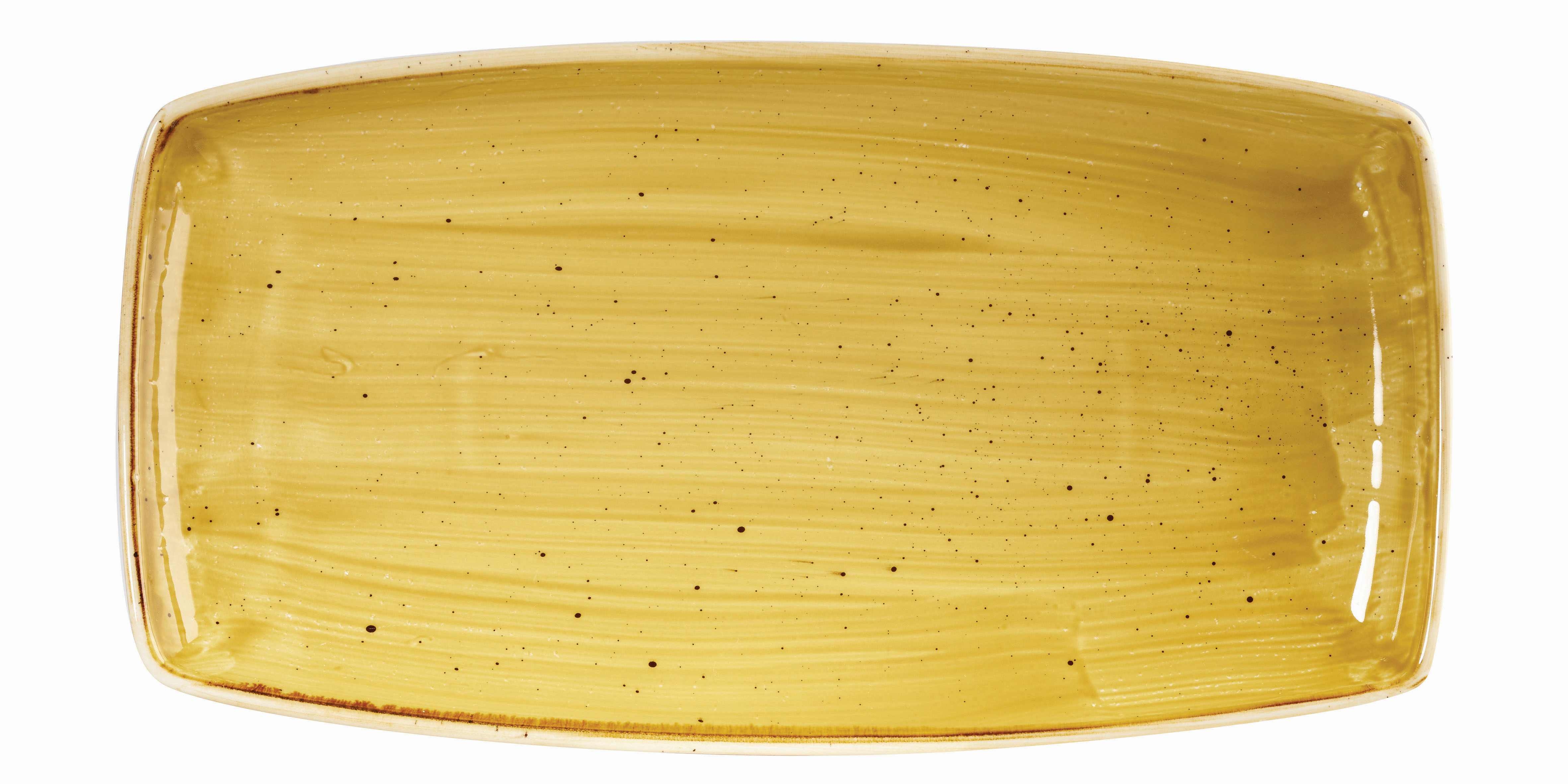 Teller eckig 35 X 18.5 cm, Mustard Seed Yellow