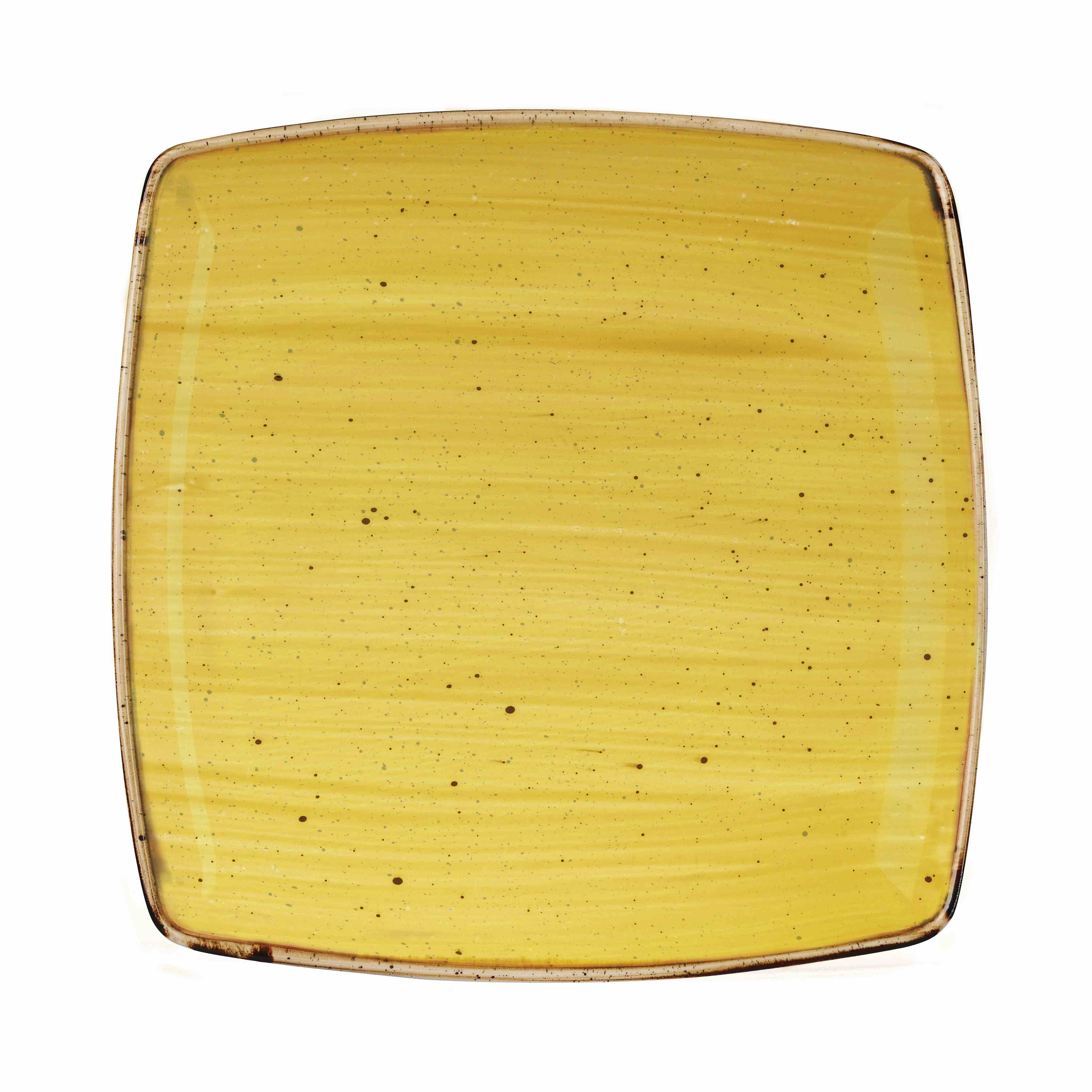 Teller flach 26.8 X 26.8 cm, Mustard Seed Yellow
